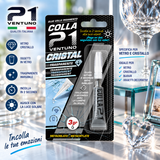 21 Colla Cristal 3g – Adesivo Trasparente per Vetro e Cristallo