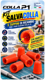 Kit Salva Colla – 5 Tappini di Ricambio con Aghetto per Colla 21